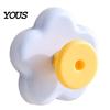 Door Hook Flower Shape Suction Cup Hook, No-Drill Plastic Cabinet Drill Handles, Rotatable Knob Adjustable Buckle for Kitchen Bathroom