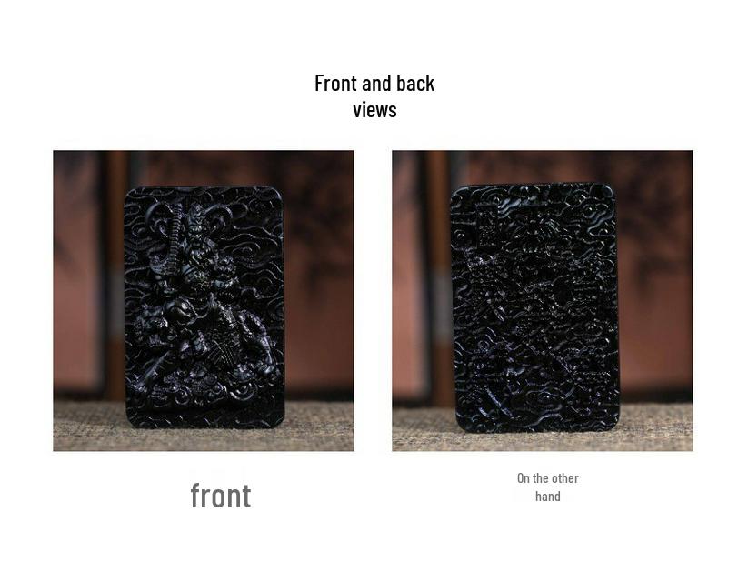 Zhao Gongming Amulet Pendant: Jadeized Thunder Jujube Wood, Martial God of Wealth, Longhu Mountain Design