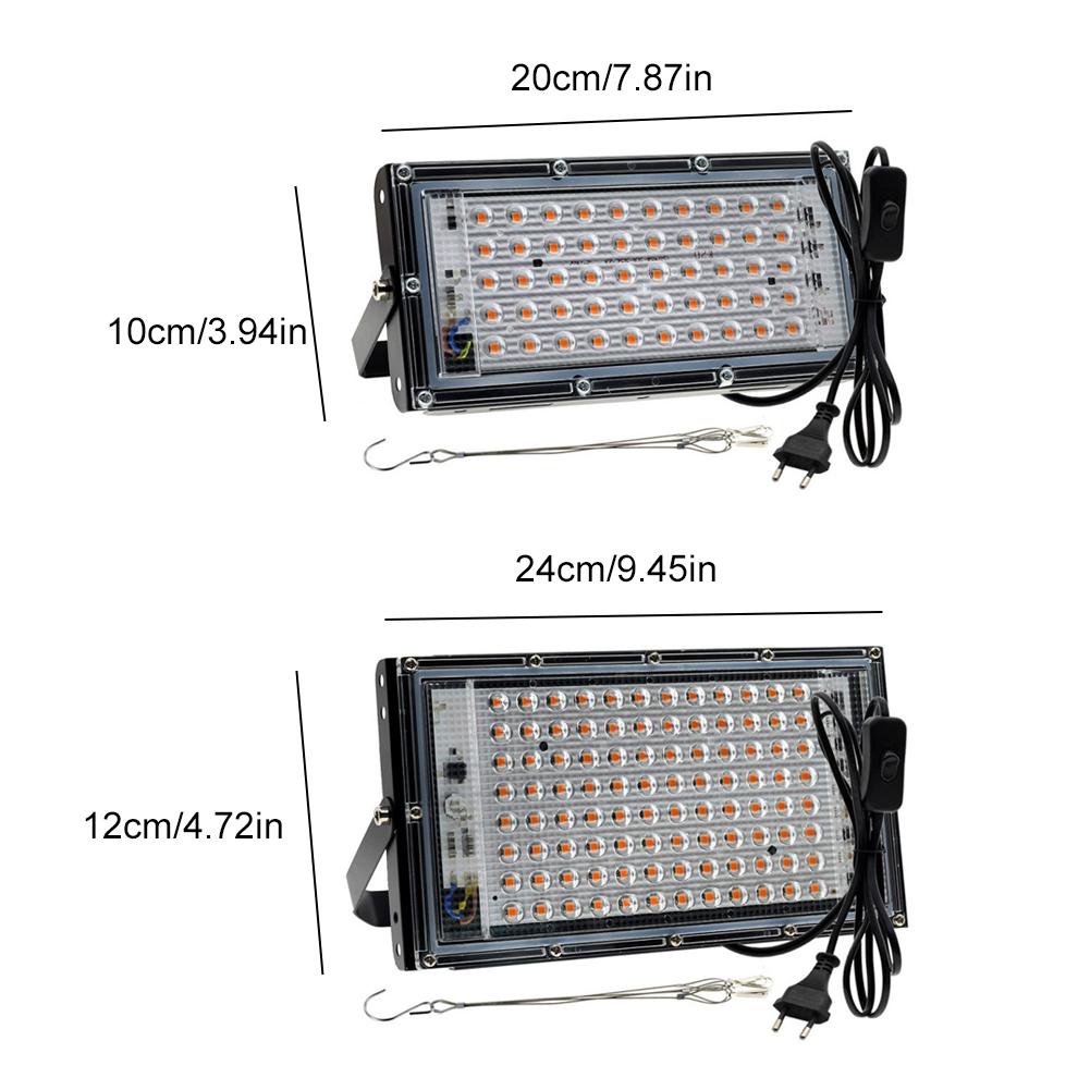 LED Plant Grow Light 50W 100W Full Spectrum Phyto Lamp For Veg And Flower Indoor Hydroponics System Heat Dissipation Grow Lamp