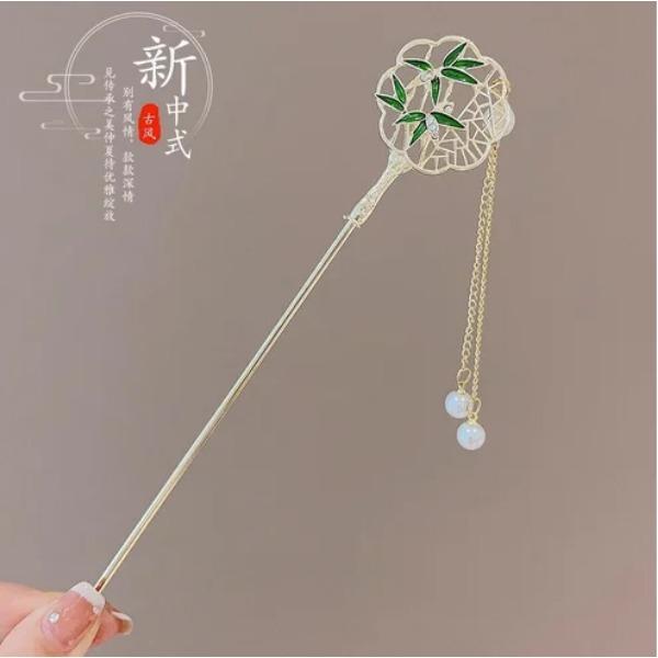 Horquilla de Flores de Lujo Ligero Para Mujer Estilo Chino Floral Mariposa Borla Palillo para el Cabello Elegante Joyería de Metal Horquilla Pinzas para el Cabello