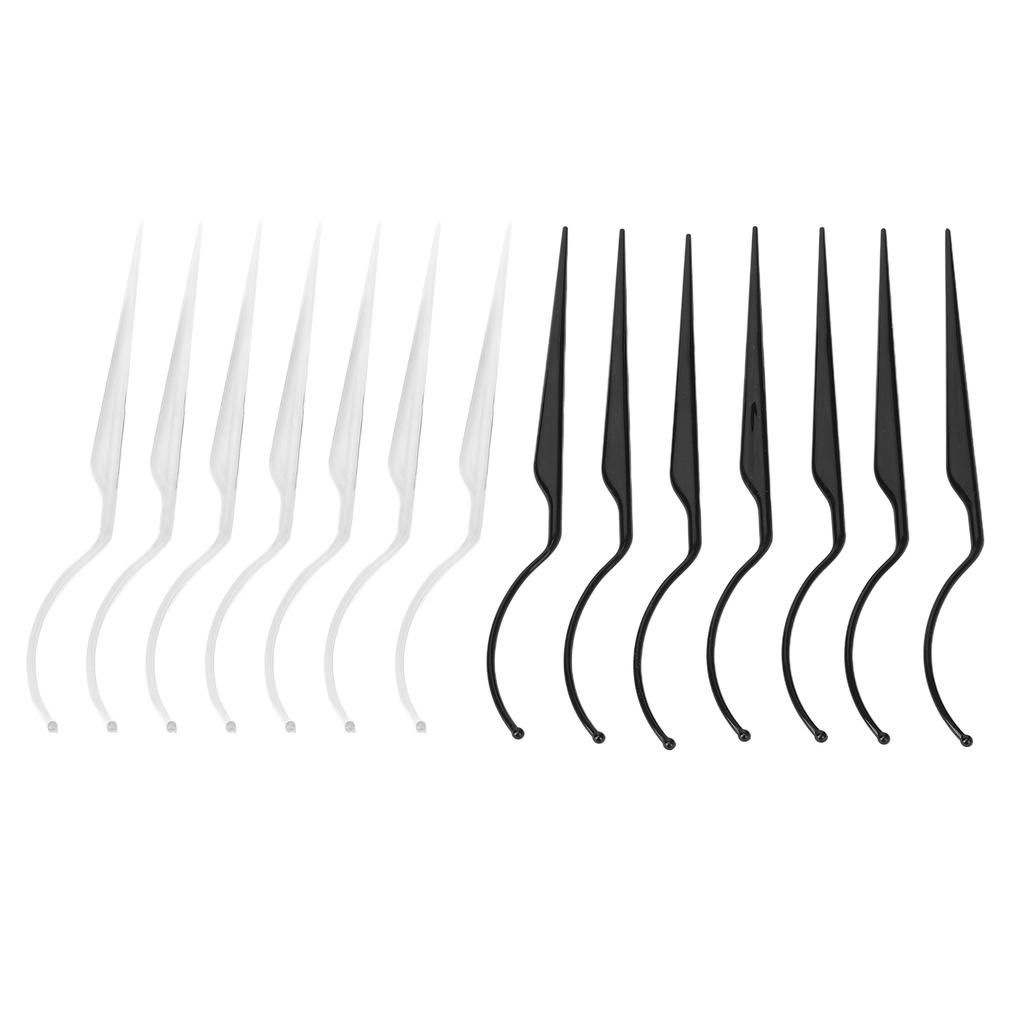 14PCS False Eyelashes Display Stick Washable False Eyelash Extension Holder Supplies White Black