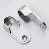 2Pcs 16mm Closet Pole Sockets Hanging Rod Hang Support Closet Flange U Shape Rod Holder