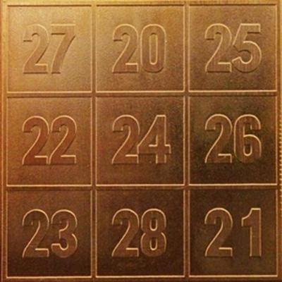 Čistá měděná Kubera Jantra pro bohatství a prosperitu s číslem 72, karta hojnosti do peněženky, předmět Lucky Yantra Pooja