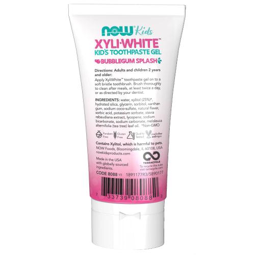 XyliWhite Bubblegum Splash Kids Toothpaste Gel, 85g/3 oz., Now Foods, 3 oz Gel, Ships Directly from Overseas