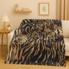 HD Zebra Tiger Leopard Beast Stripe Print Art Flannel Blanket,Ultra Soft Warm Plush Throw for Home Bedroom Bed Sofa Cover Office