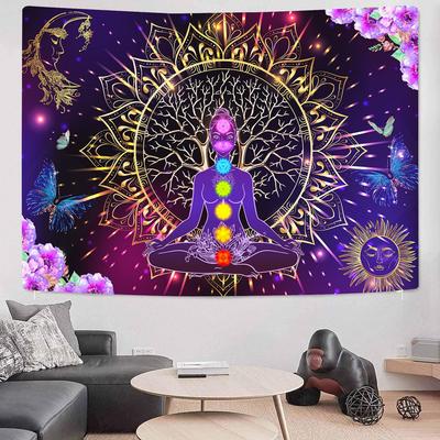 Tree Of Life Spiritual Tapestry - Seven Chakra Yoga Meditation Tapestry 51.2X59.1 Inches For Bedroom, Living Room, Dorm, Home