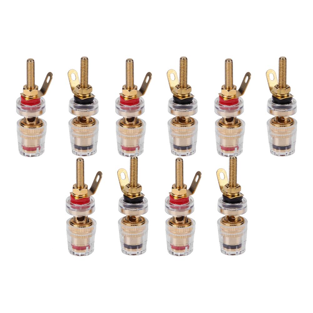 2-10PCS Speaker Terminal Binding Post 4mm Banana Plugs Socket Brass Speaker Amplifier Binding Posts Terminals Loudspeakers