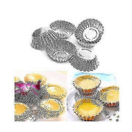 Silver 10-pack Cake Cupcake Liners Baking Cup Molds Muffin Round Cupcake Tools Baking Pan Baking Pastry Cake Decorating Tools