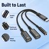 Dual Type-C Port Type-C Audio Adapter 3 In 1 Type-C Splitter Dongle  for Laptop Phone Tablet