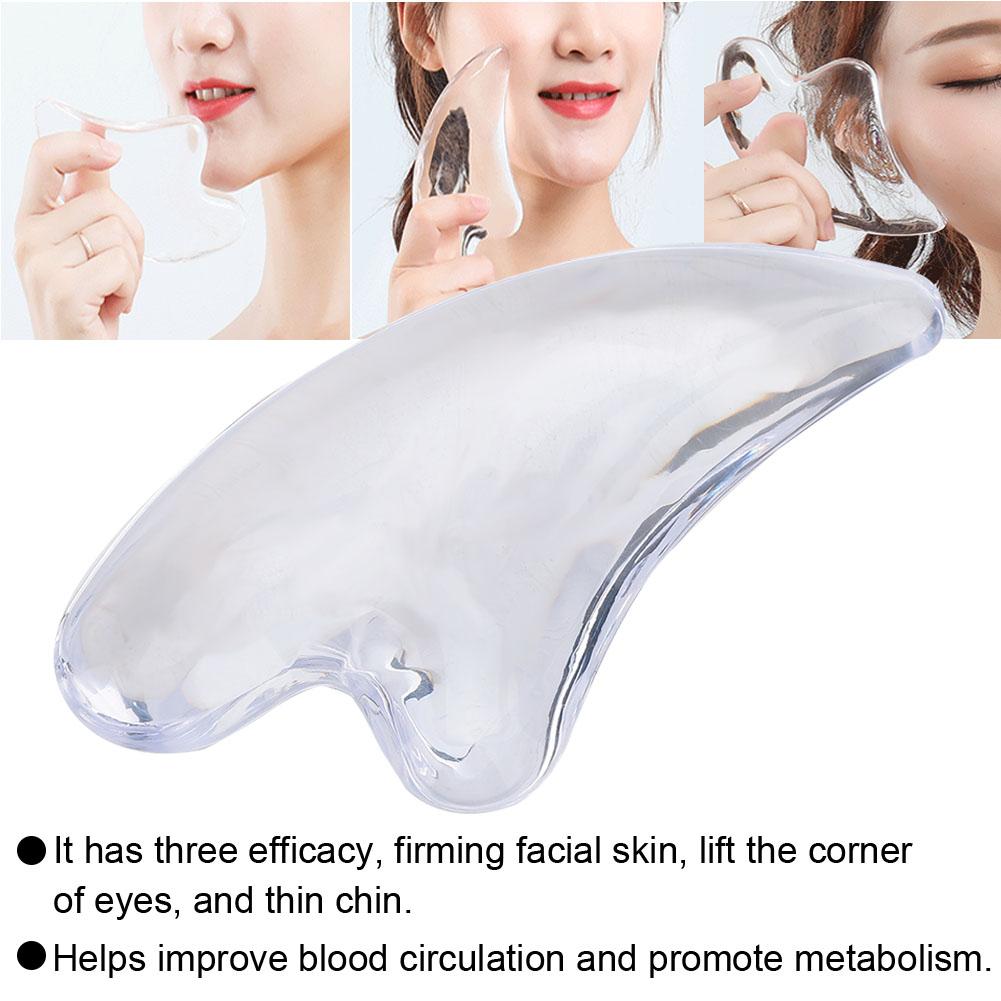 Natural Resin Scrapping Plate Thin Face Facial Meridian Detox Massage Scraping Plate