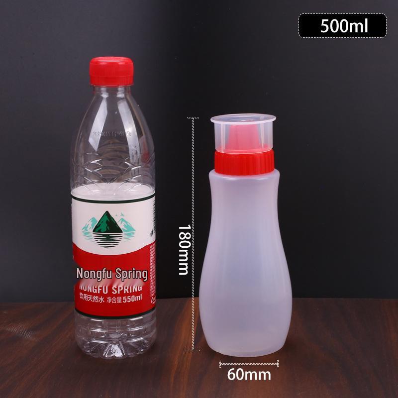 Large 720ml PE Plastic Squeeze Bottle with Pointed Mouth for Salad Dressing and Tomato Sauce