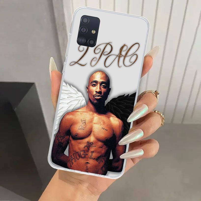 Rapper 2pac Singer Tupac Phone Case for Samsung Galaxy A52 A32 A22 A12 A02S A50S A30S A10S Note 20 Ultra 10 Plus S10 A31 A20 A71