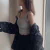 Ribbed Sleeveless Slimming Camisole - Women's Solid Color Low Collar Top