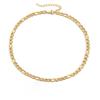 Unisex Figaro Chain Necklace in Gold Titanium Stainless Steel