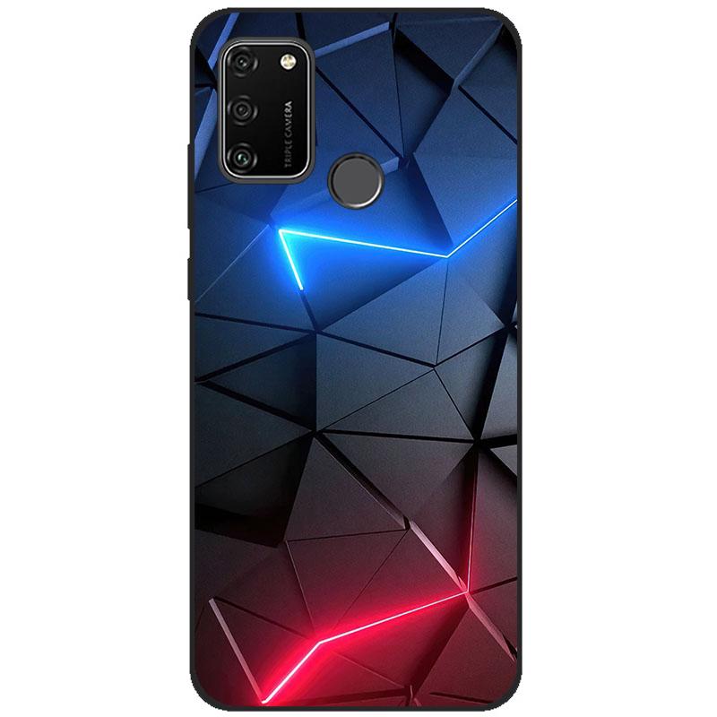 For HONOR 9A Case 6.3" Soft Silicon Tpu Phone covers On Huawei Honor 9A 9 A MOA-LX9N Back Bag Funda Shell black tpu case