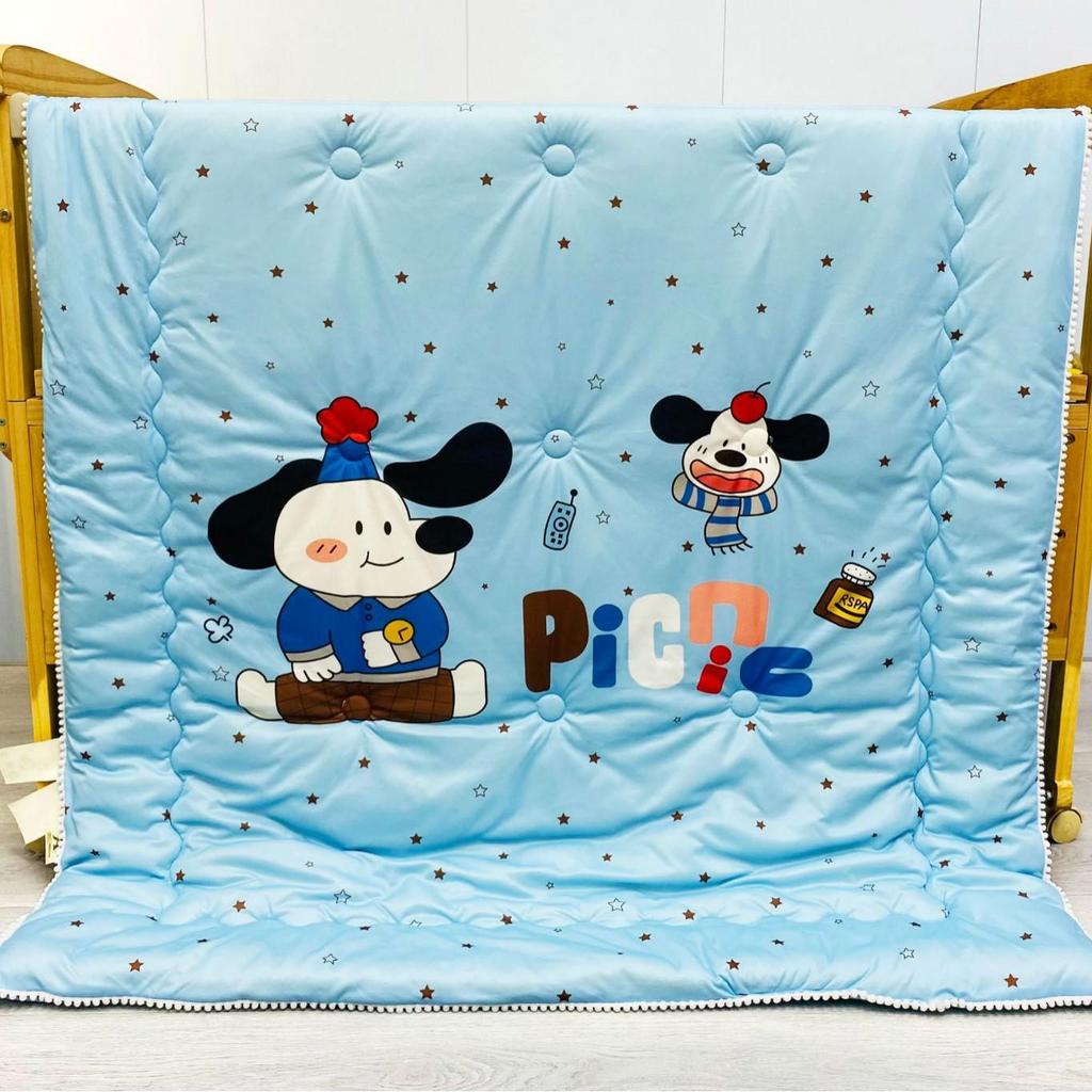 Cartoon Cute Autumn and Winter Baby Warm Nap Quilt, Kindergarten Feather Silk Cotton