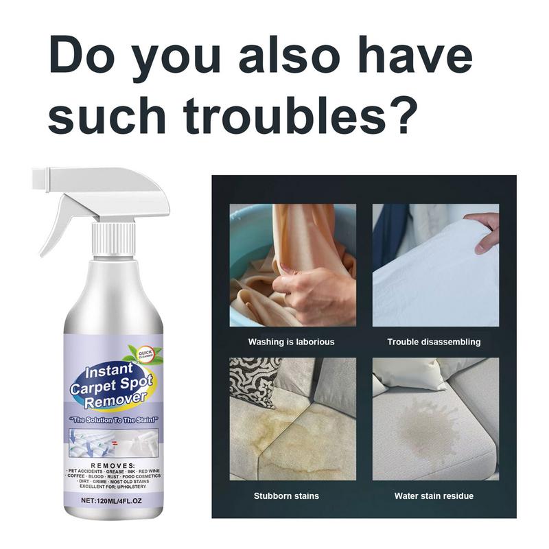Carpet Stain Remover 120ml Rug Cleaner Spray Carpet Spots Cleaning Spray Carpet Cleaner Carpet Pet Stain Remover Removes Wine