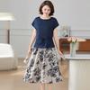 LangSha Mid-Aged Women's Chinese Style Summer Dress Set