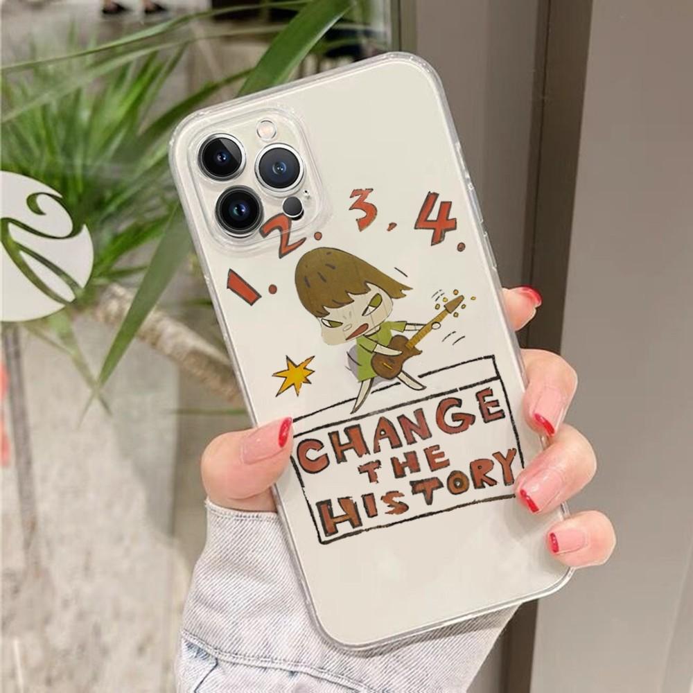 Art Cartoon Aesthetic Yoshitomo Nara Case For iPhone 15 13 14 Pro Max XS XR 12 11 Pro 13 Mini 6 7 8 Plus Soft Clear Back Cover
