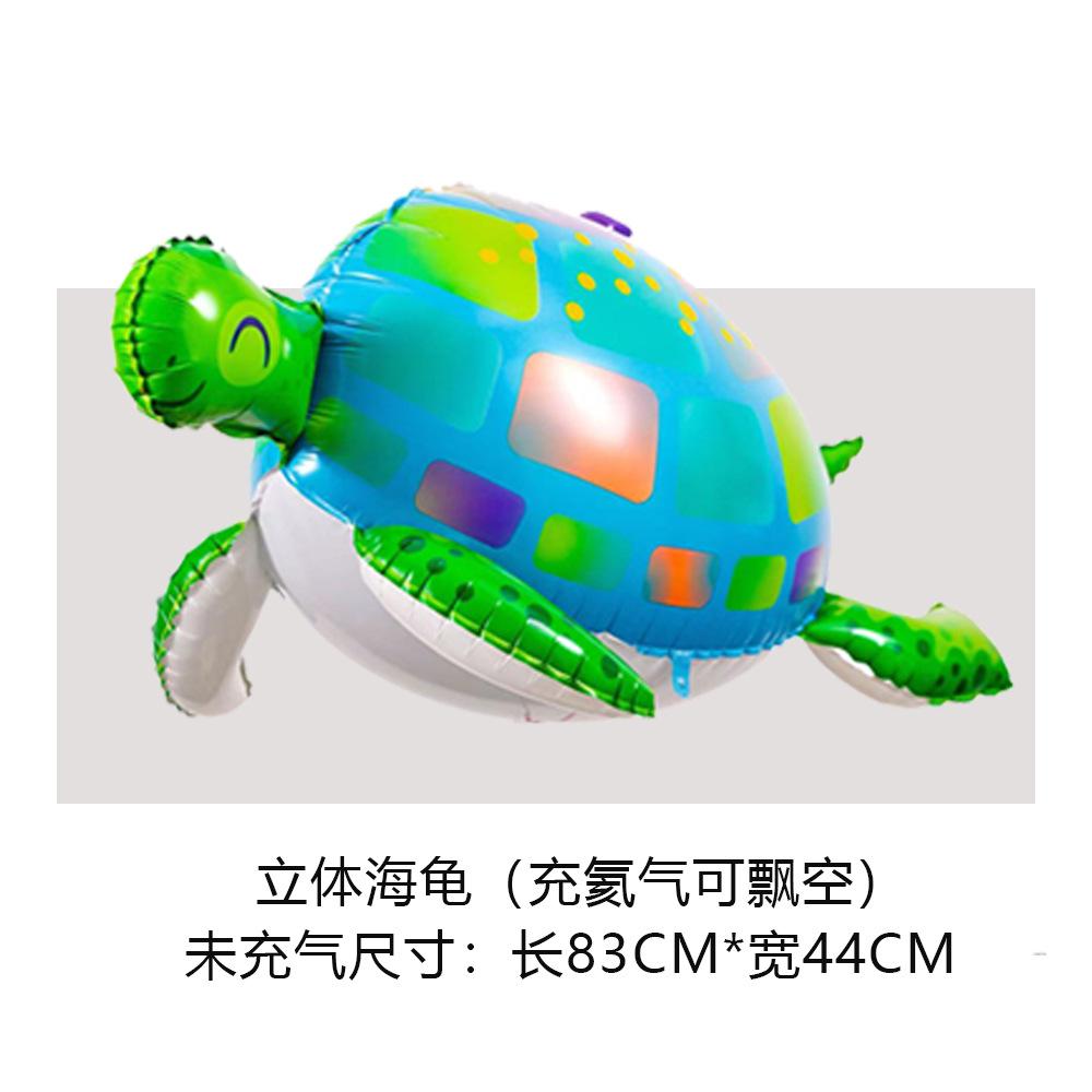 4D Tre-dimensionell Bläckfisk Valhaj Pingvin Säl Flytande Aluminiumfolieballong Nattmarknadsstånd Festdekoration