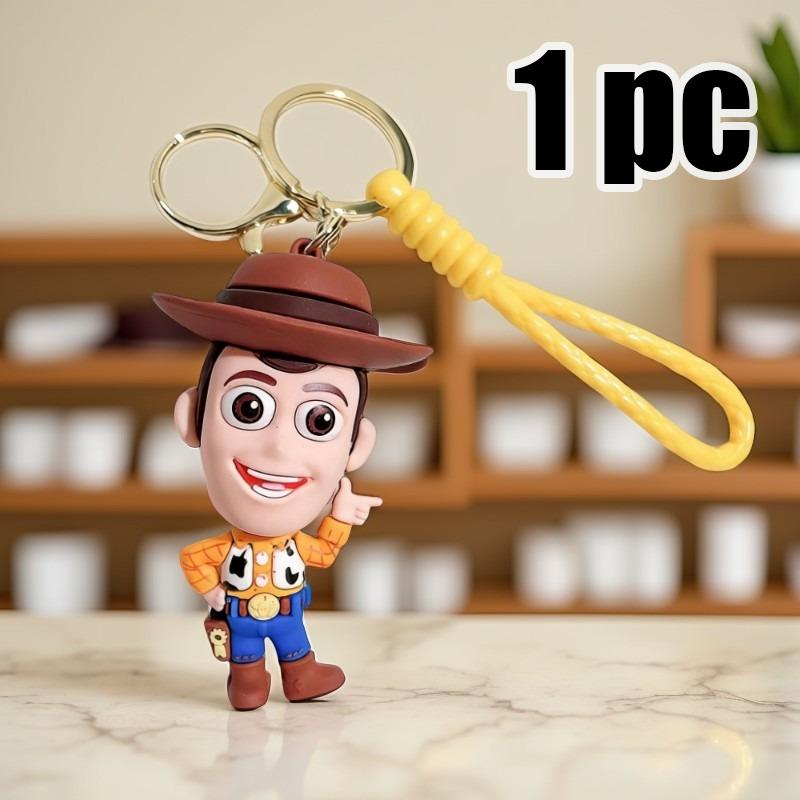 Disney Super Cute Animation Toy Story Theme Keychain Woody Buzz Doll Keychain Couple Bag Pendant Keychain Accessories Toy