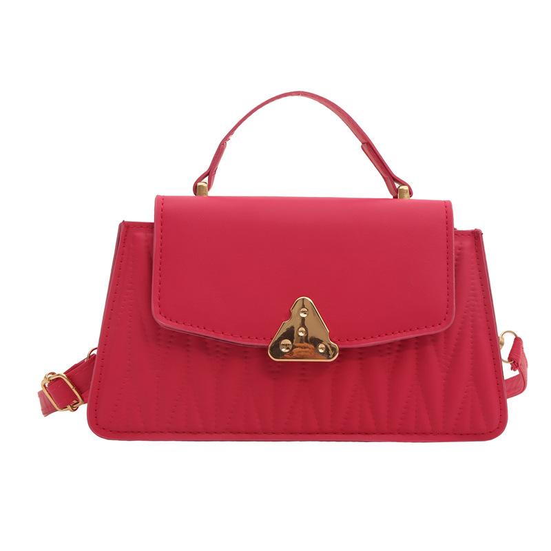 

Нова повсякденна портативна жіноча сумка в корейському нішовому дизайні, текстура в іноземному стилі, проста сумка через плече для поїздок на роботу і на роботу. троянди рожеві кольору