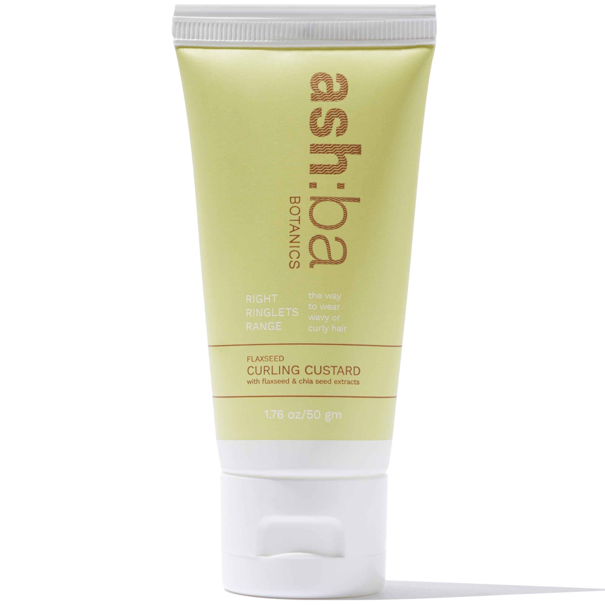 Ashba Botanics Flaxseed Curling Custard Gel for Wavy, Curly, Frizzy & Coily Hair | Curl Gel with Argan, Avocado Oil & Shea Butter | Moisturizes, Co
