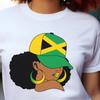 Jamaica Flag T Shirt Afro Women Vintage Washed Top For Everyday Wear Streetwear Designer Clothes Stretched Slightly Homme