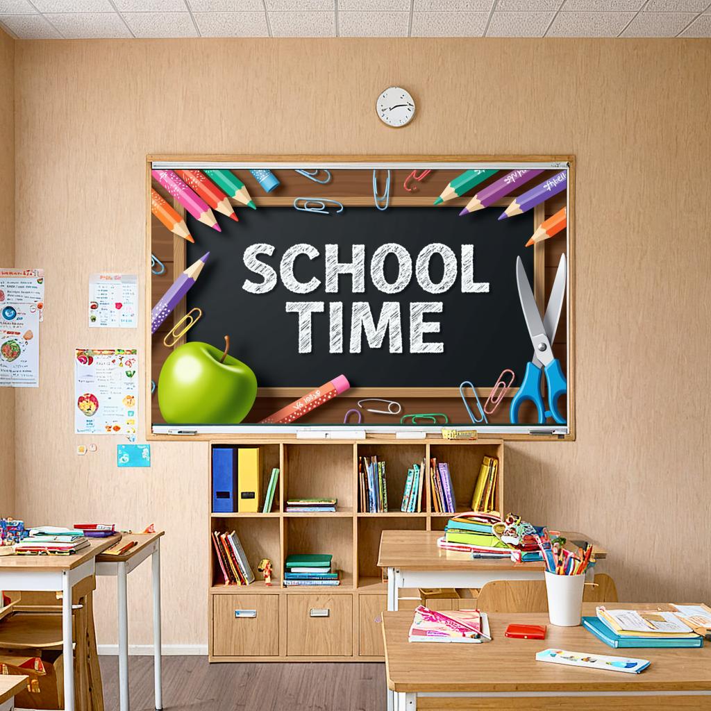 Paper School decoration Eye-catching Colorful Decorative Wall decoration Innovative Welcome banner for School decoration