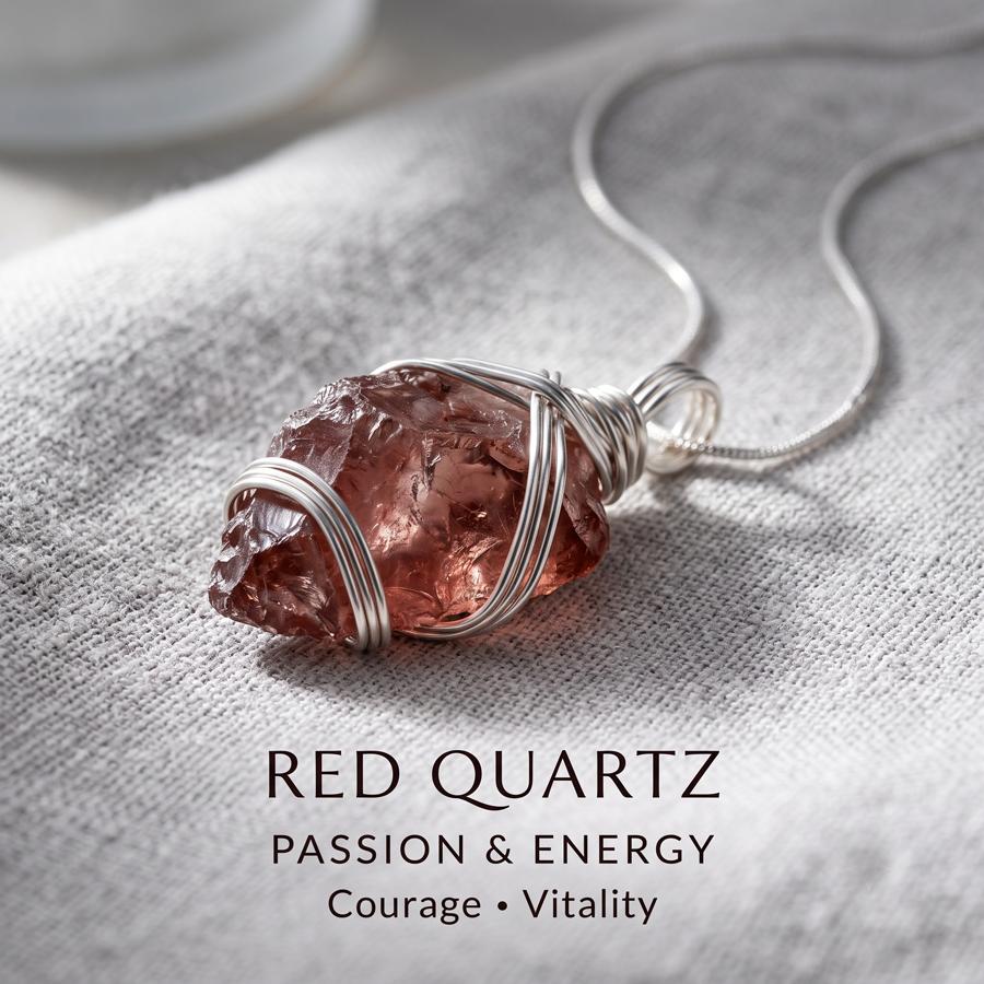 Collar de Cristal Crudo Impermeable de Acero Inoxidable 316L, Colgante de Piedra Preciosa Envuelto en Alambre Libre de Manchas, Joyería Diaria Estética Boho para Mujeres
