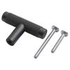 Knurled T Bar Door Handle for Kitchen Cabinet Drawer and Cupboard Modern Aluminium Design with Comfortable Grip
