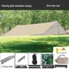 Heavy-Duty Black Oxford Cloth Tarp: Portable, Rainproof, Sunshade for Outdoor Camping, Picnic, Beach, Courtyard