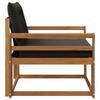 Outdoor Sofa Set Solid Acacia Wood and Textilene Natural