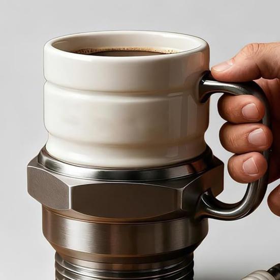Spark Plugs Mug Creative Car-Themed Coffee Cup with Insulated Stainless Steel Liner Unique Gift for Auto Enthusiasts & Mechanics
