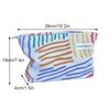 Colorful Stripes Corduroy Cosmetic Bag Portable Travel Toiletry Bag Skincare Sundries Aesthetic Makeup Storage Bag-zmt