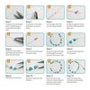 SUNNYCLUE [Secret of the Sea] 1 Set of 6 Types Turquoise Starfish Beads Sea Star Turtle Sea Turtle Hippocampus Parts Shell Beads Alloy Pendant