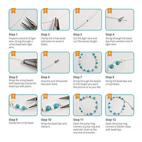 SUNNYCLUE [Secret of the Sea] 1 Set of 6 Types Turquoise Starfish Beads Sea Star Turtle Sea Turtle Hippocampus Parts Shell Beads Alloy Pendant