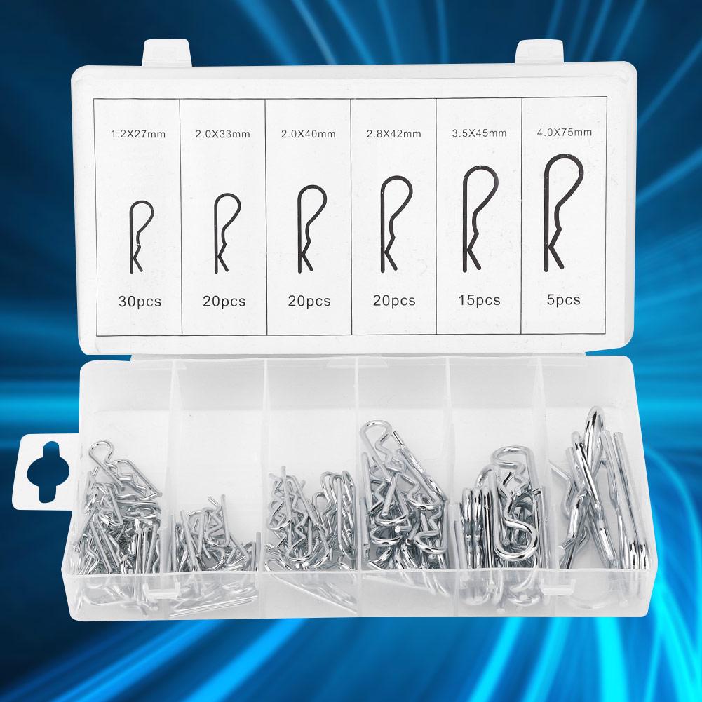 110 STÜCKE R-Typ Edelstahl Verzinkt Wellenstecker Handbetätigte Werkzeuge Zubehör