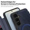 For Samsung Galaxy S25 FE Magnetic Case RFID Blocking Card Holder Leather Phone Cover