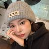 Women's Big Head Wing White Woolen Hat In Winter Versatile Face Showing Small Hip Hop Niche Knitted Hat Trendy Korean Version