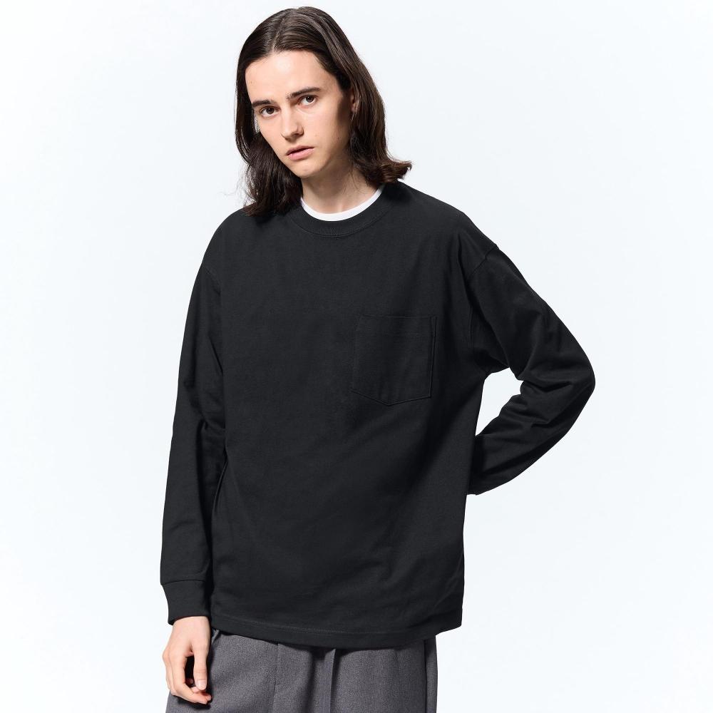 

Футболка GU by Uniqlo Heavyweight с круглым вырезом и длинными рукавами 00 WHITE/XS