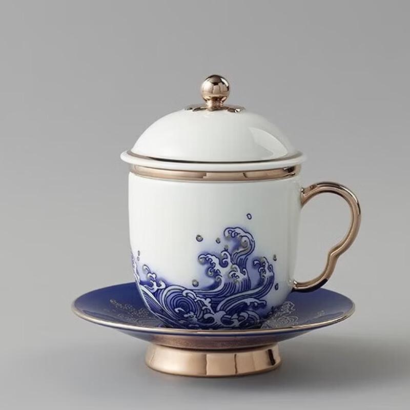 Auratic Mr. Ceramic Sea Pearl Covered Teacup Set