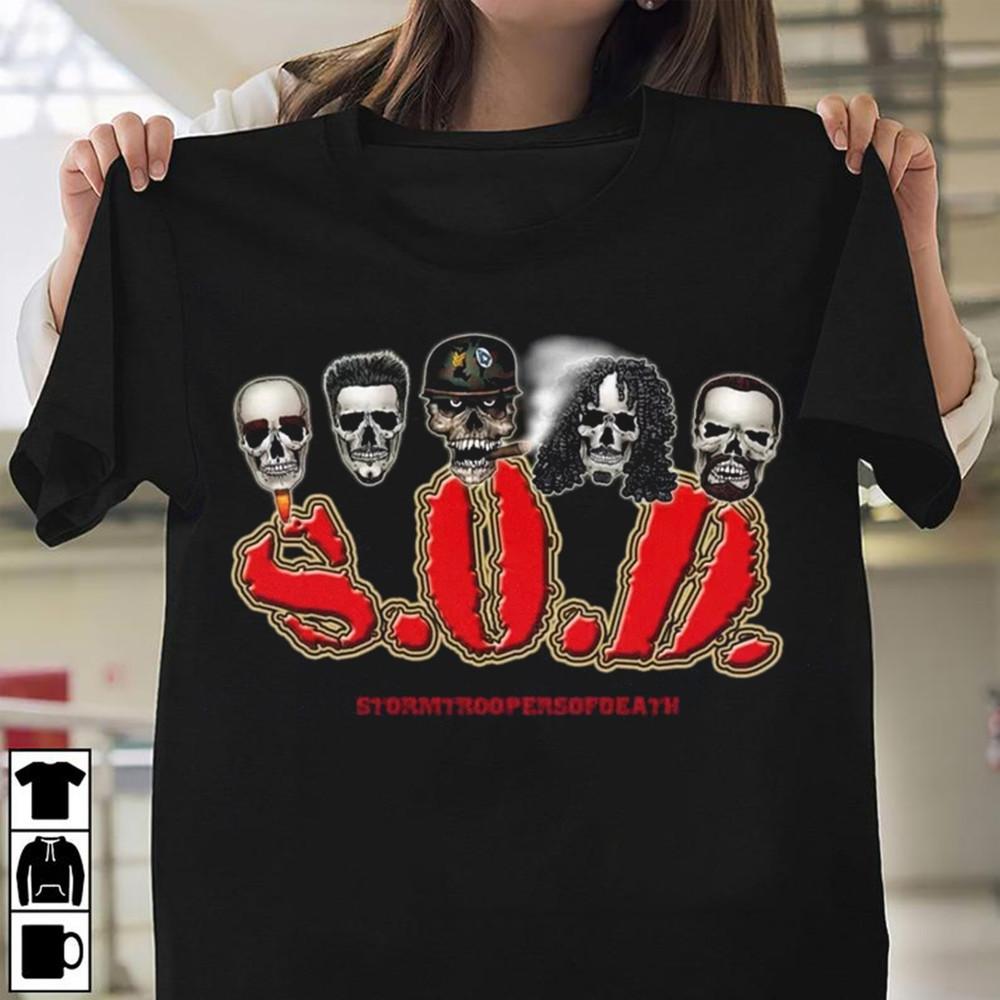 

NEW S.O.D. Band STORMTROOPERS OF DEATH Black All Size S-5Xl Shirt CG2439 Unisex T-Shirt M