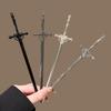 1/4pcs New Chinese Ancient Style Alloy Sword Hairpin Temperament Hanfu Headwear Plate Hairpin Simple Modern Long Sword Hairpin