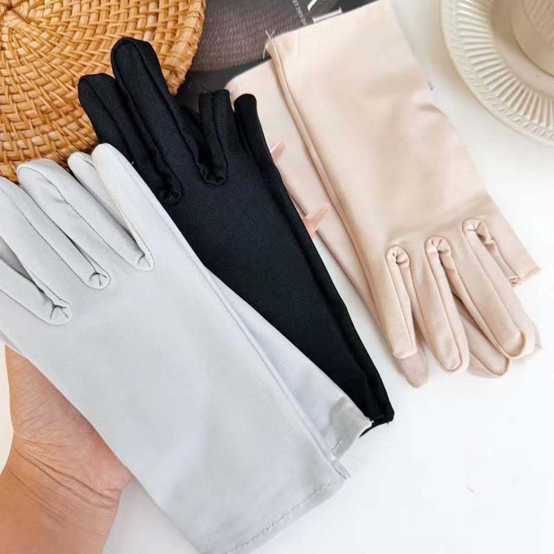 Ice Silk Cooling Sun Protection Gloves for Cycling Sports UPF 50 Plus Ultra Thin Breathable Elastic Mittens for Men Women Summer 6
