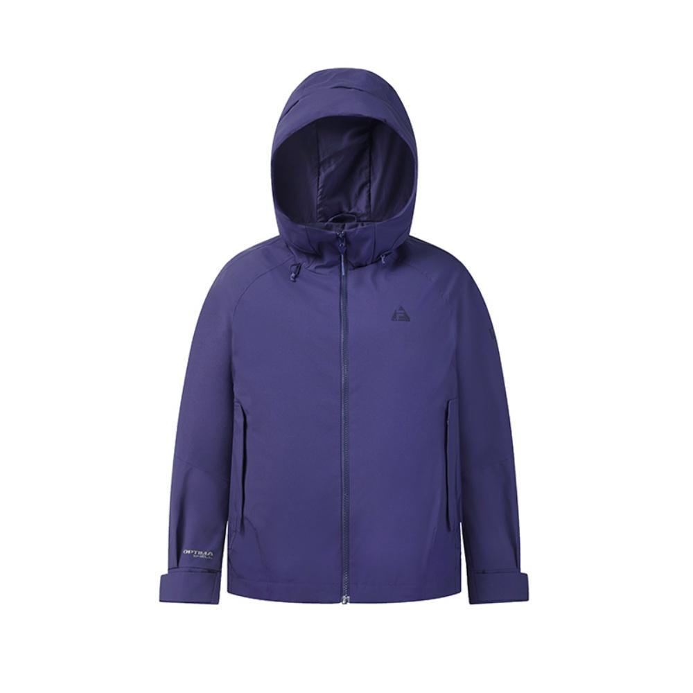 

FILA Explore Breathable Shell Trendy Fashion Minimalist Casual Sports Outdoor Versatile Hooded Woven Jacket Women jackets Dark-Purple A11W617701FDP