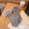 Gloves for Women In Winter Plus Velvet Thickened Warm and Cute Cycling Cold Proof Cycling Windproof Touch Screen Skiing