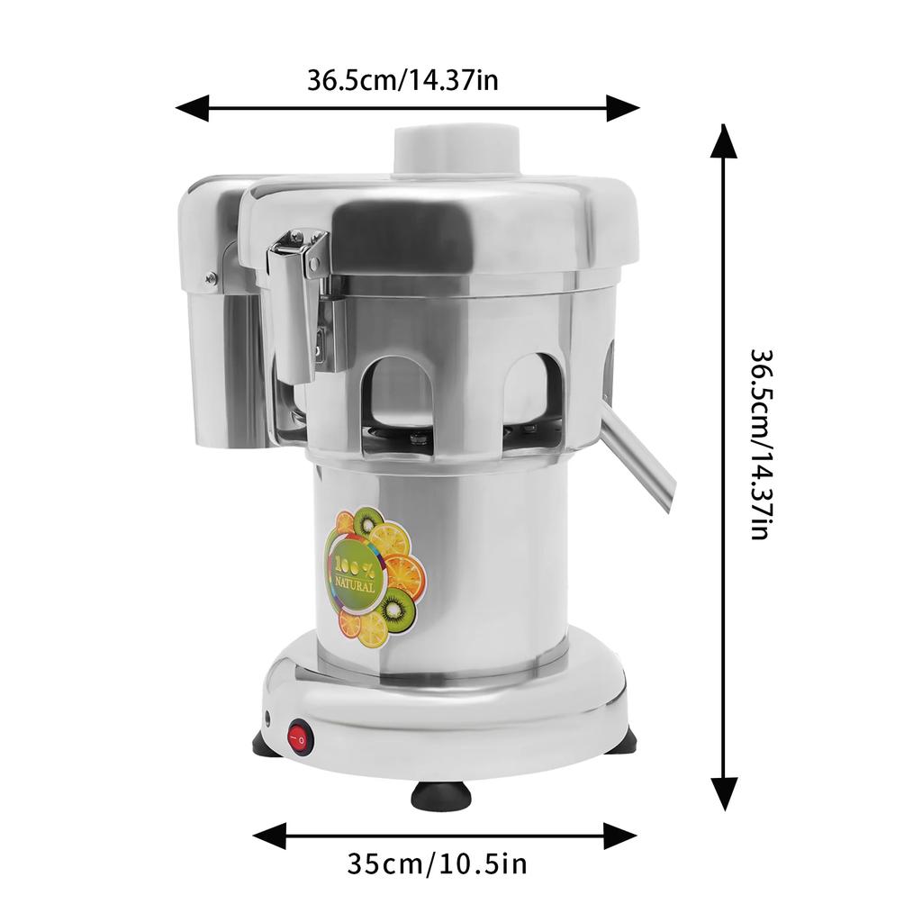 370W 110V Electric Stainless Steel Juicer, for Fruits and Vegetables,Centrifugal Juicer,Juice & Pulp Separation,Low Noise