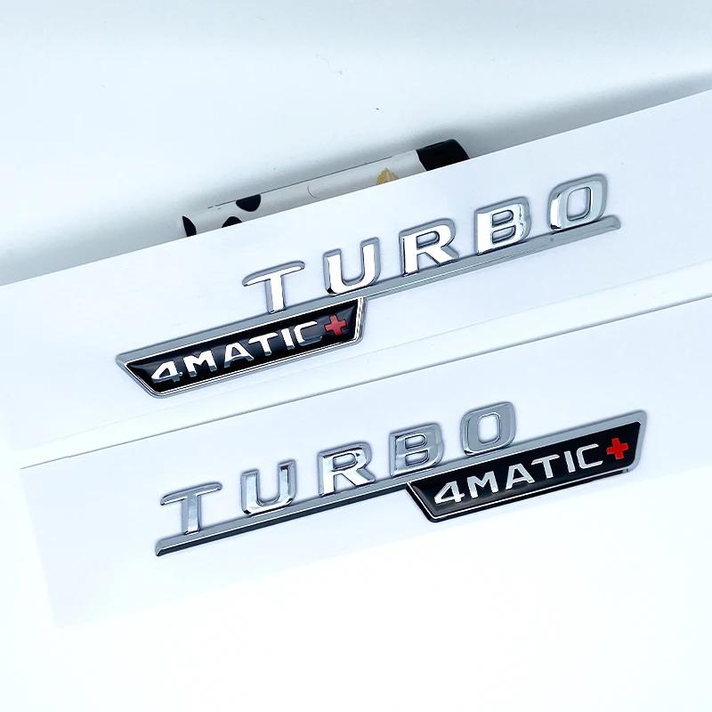 3D Flat Fo Turbo BITURBO V8 BITURBO 4MATIC 4MATIC+ V8 V12 BITURBO Plus Emblem for Benz GT Car Fender Side Sticker