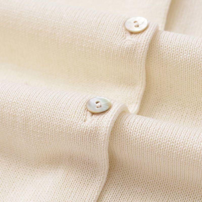 Kaslead New Women clothes Western Style Fashion Plain Stitch Simple and Comfortable Polo Cardigan 2142094
